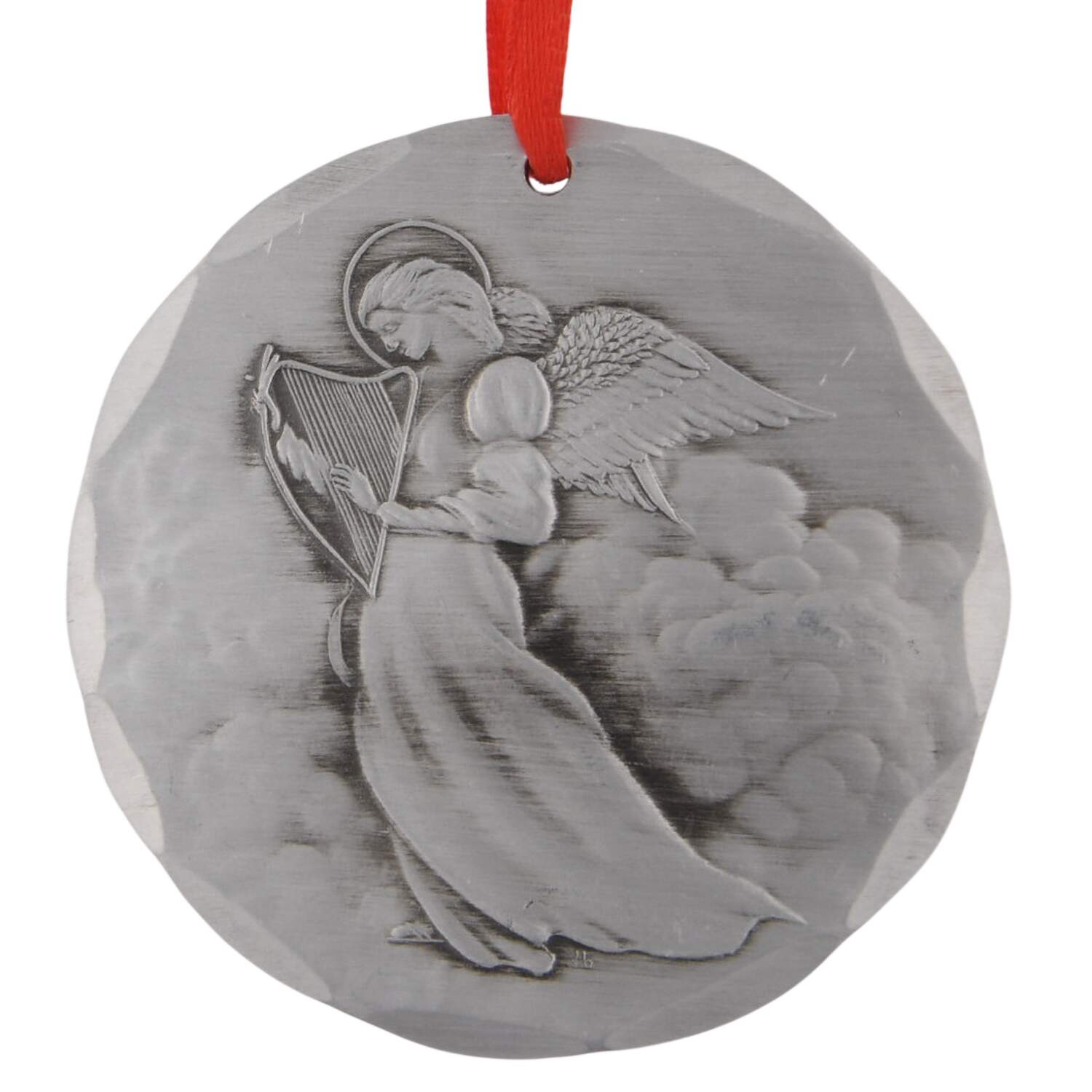 Annual Aluminum Ornament Angel With Harp - Date On Back - Boxed by Wendell August-1