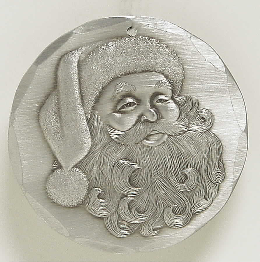Annual Aluminum Ornament Santa Claus - Boxed by Wendell August-1