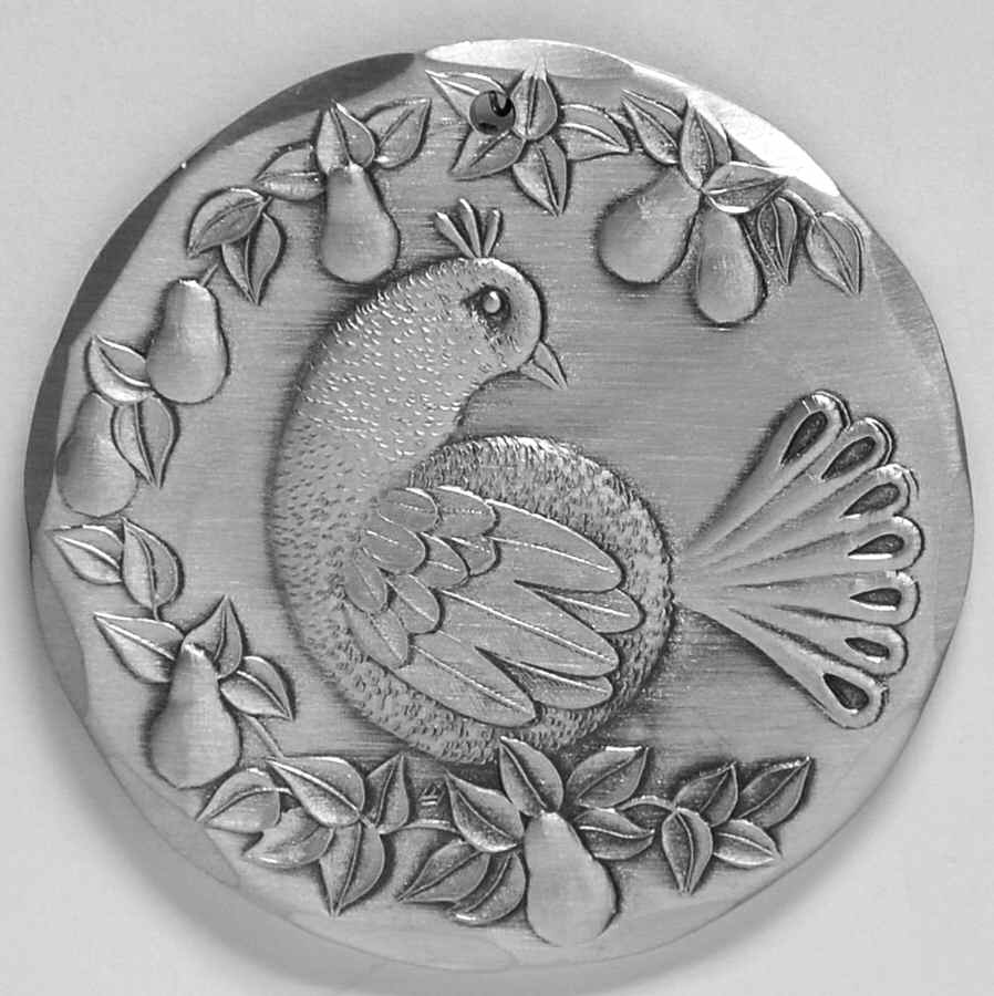 Annual Aluminum Ornament Partridge In A Pear Tree - Boxed by Wendell August-1