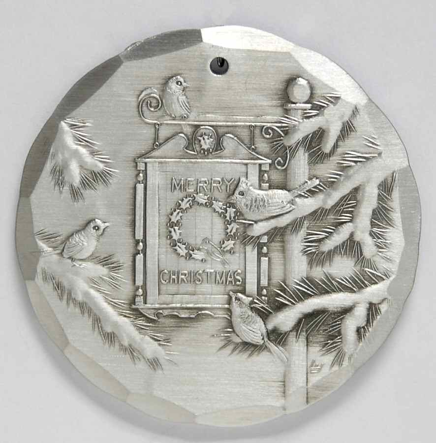 Annual Aluminum Ornament Merry Christmas Sign - Boxed by Wendell August-1