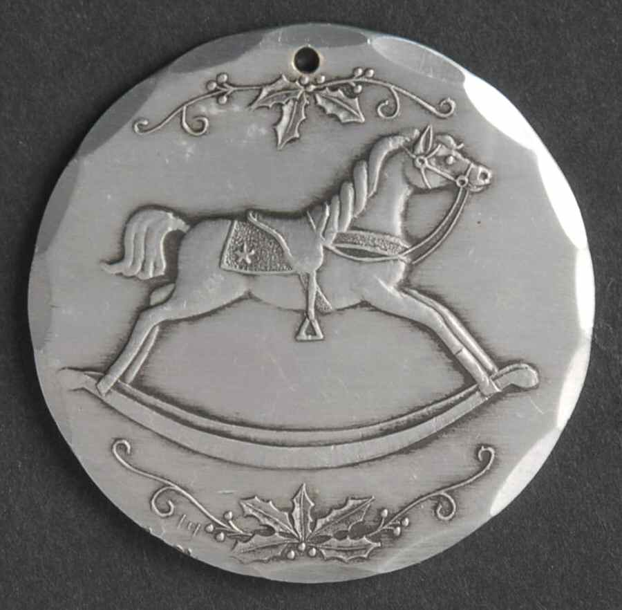 Annual Aluminum Ornament Rocking Horse - Boxed by Wendell August-1