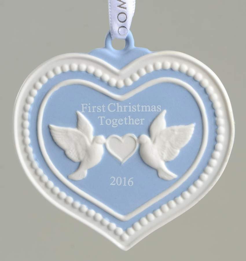 Our First Christmas Together Our First Christmas Heart-Blue - Boxed by Wedgwood-1