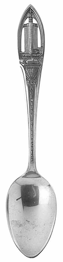 Sterling Souvenir Spoons Chicago 1933 World's Fair - No Box by Wallace Silver-1