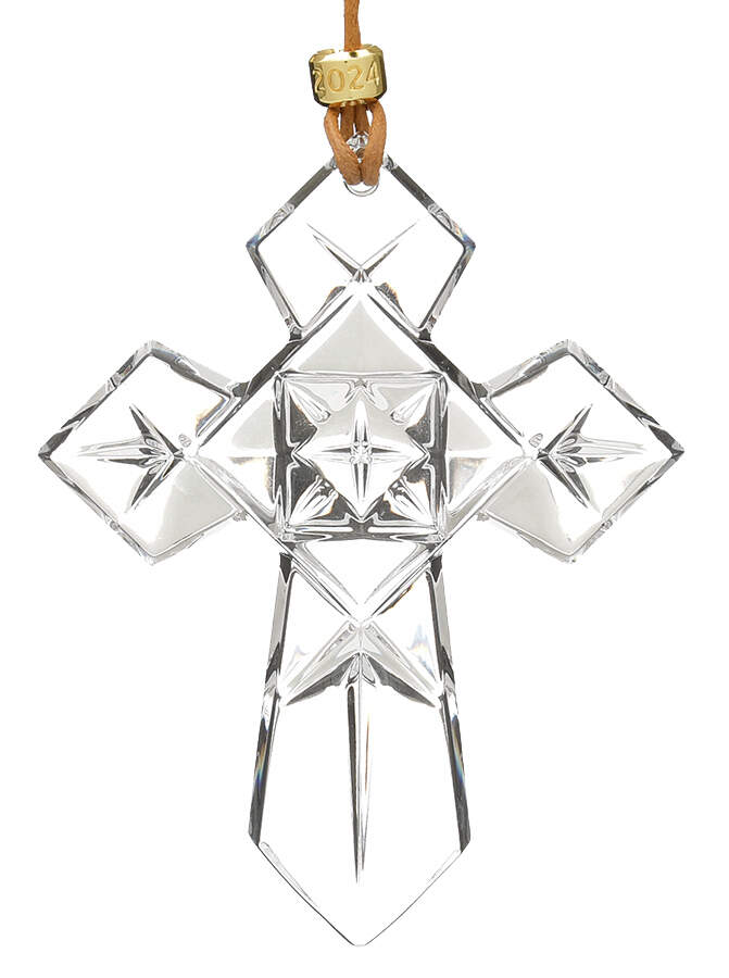 Cross Ornament 2024 Origami Cross - Boxed by Waterford Crystal-1
