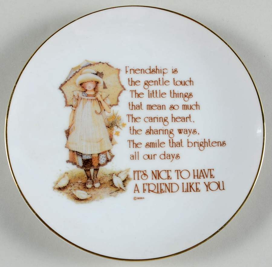 Holly Hobbie Plate Its Nice To Have A Friend Like - No Box by World Wide Art-1