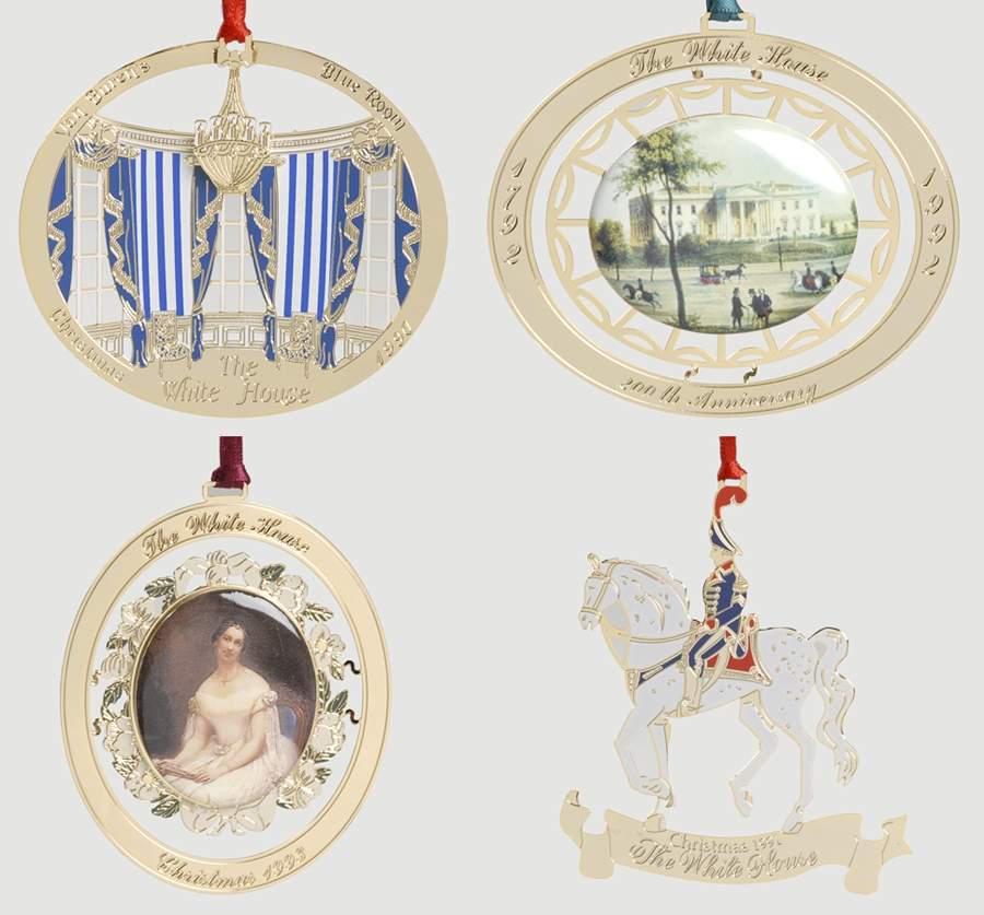 White House Historical Association 1990-1993 Set Of 4 - With Box by White House Historical Association-1