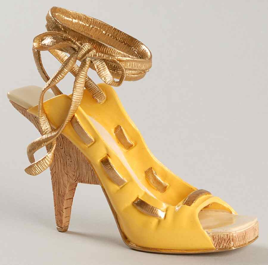 Just the Right Shoe Www (Wooden Wedge Wrap) - Boxed by Willitts Galleries-1