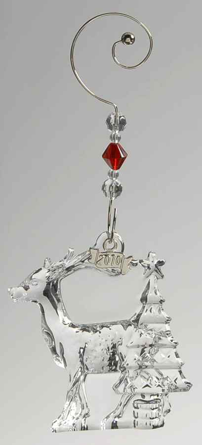 Christmas Wonders Ornaments Reindeer With Tree - No Box by Waterford Crystal-1