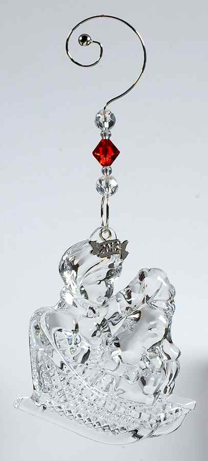 Christmas Wonders Ornaments Sleigh With Dog - No Box by Waterford Crystal-1