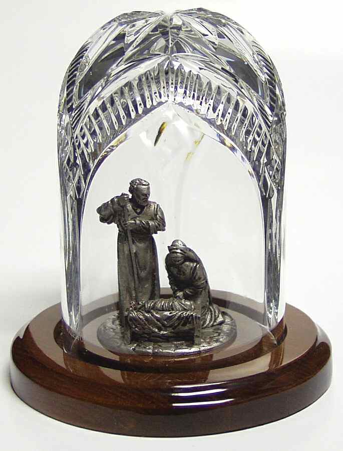 Little Town of Bethlehem Holy Family Set - 3 Pc Set With Dome - No Box by Waterford Crystal-1