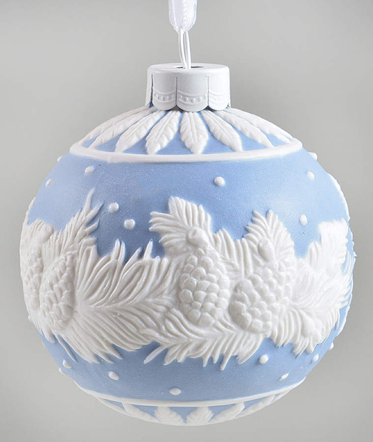 Jasperware Ball Ornaments Winter Pine - Boxed by Wedgwood-1