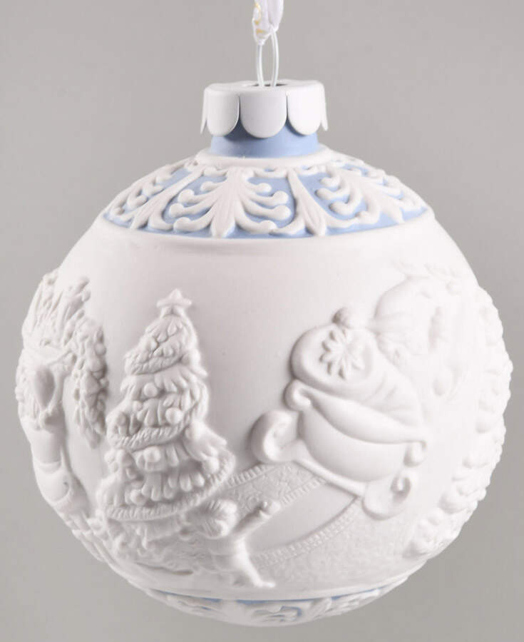 Jasperware Ball Ornaments The Night Before Christmas-Whi - Boxed by Wedgwood-1
