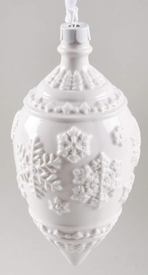 Jasperware Ball Ornaments Snowflake-White - Boxed by Wedgwood-1
