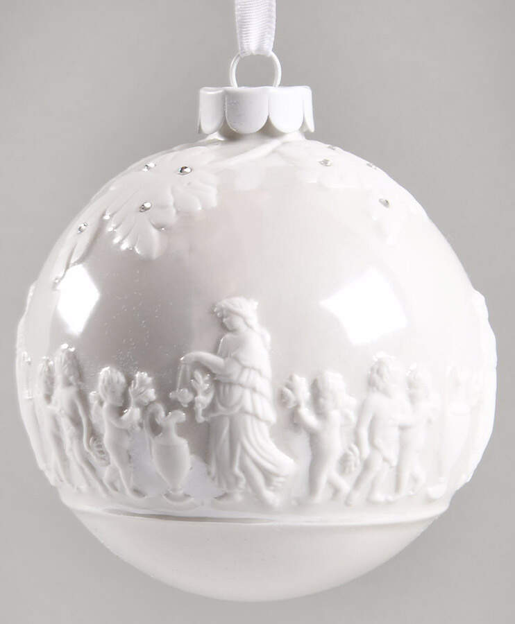 Jasperware Ball Ornaments Icon-White - Boxed by Wedgwood-1