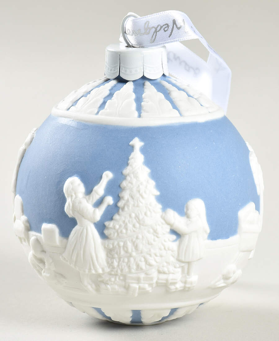 Jasperware Ball Ornaments Dressing The Christmas Tree - Boxed by Wedgwood-1