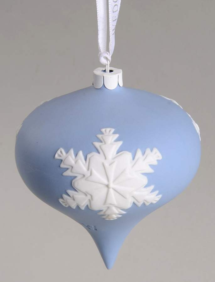 Jasperware Ball Ornaments Snowflake - Blue - No Box by Wedgwood-1