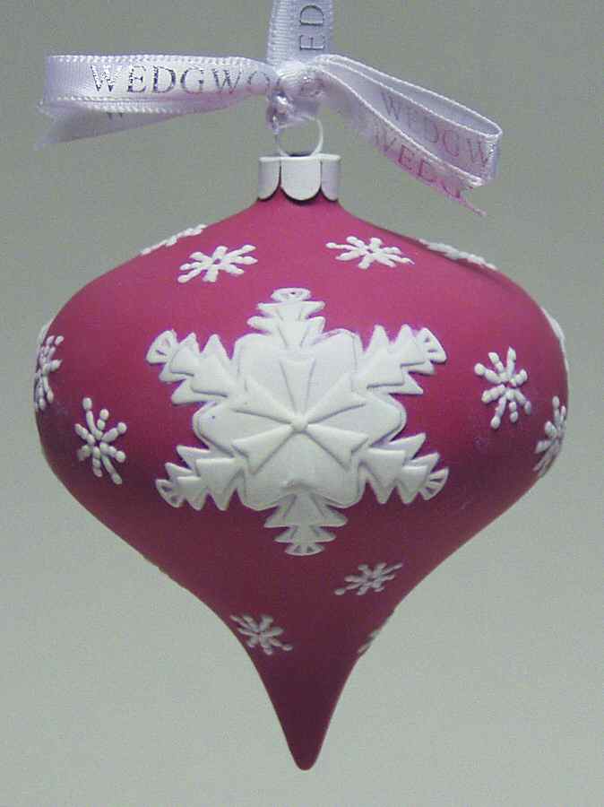 Jasperware Ball Ornaments Snowflake-Red - Boxed by Wedgwood-1