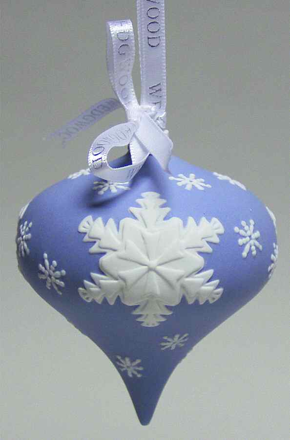 Jasperware Ball Ornaments Snowflake-Blue - Boxed by Wedgwood-1