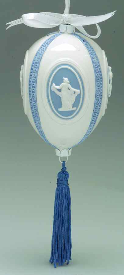 Jasperware Ball Ornaments Egg-Blue - Boxed by Wedgwood-1