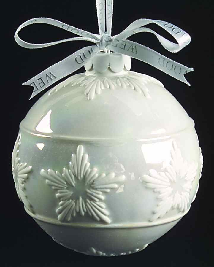 Jasperware Ball Ornaments Star-White - Boxed by Wedgwood-1