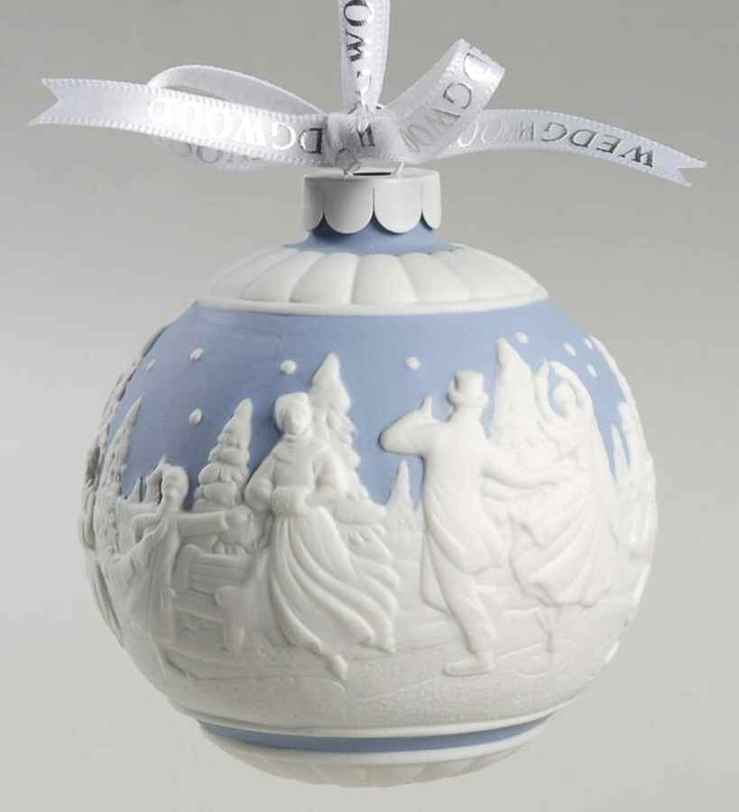 Jasperware Ball Ornaments Skating Pond - Boxed by Wedgwood-1