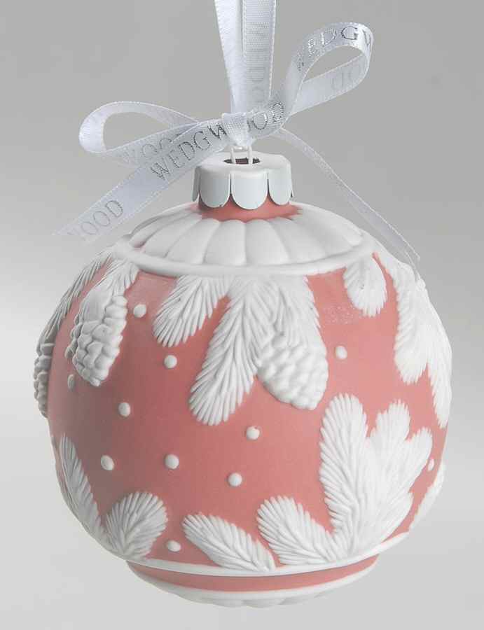 Jasperware Ball Ornaments Pine Cone-Red - Boxed by Wedgwood-1