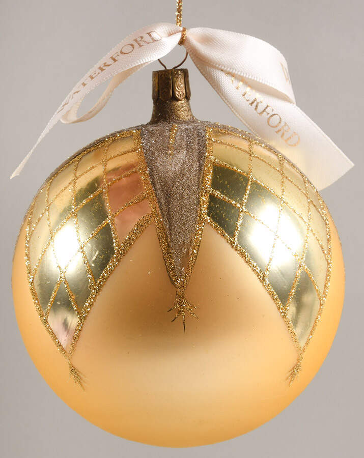 Opulence-Gold, Silver, White, Champagne Avoca Grande Ball - With Box by Waterford Crystal-1