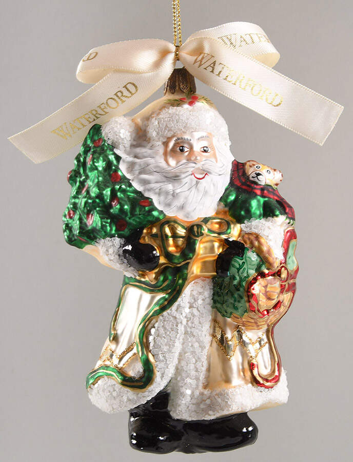 Holiday Heirloom Santa Ornaments Christmas Eve Santa - Boxed by Waterford Crystal-1