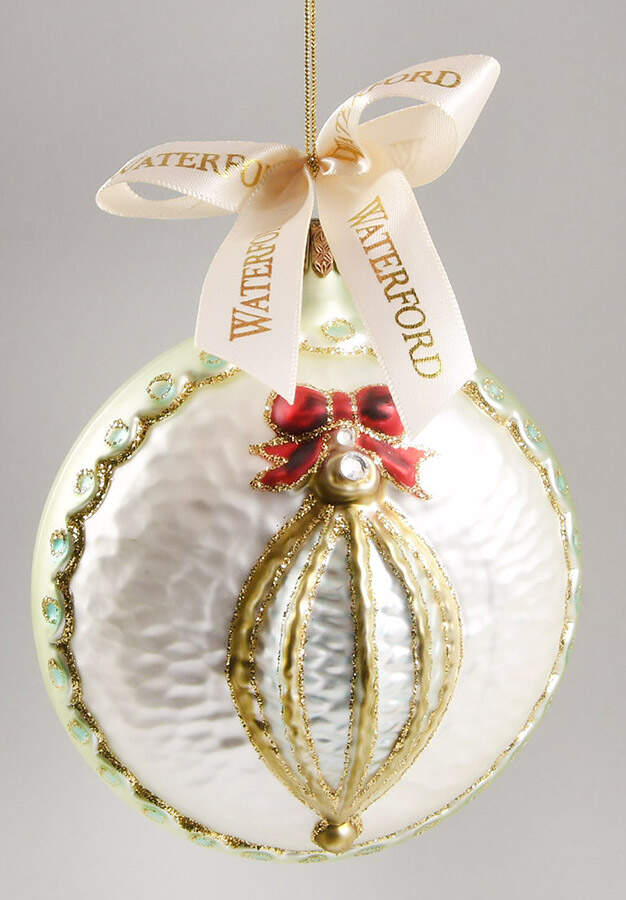 Opulence-Gold, Silver, White, Champagne Crystal Cone Medallion - Boxed by Waterford Crystal-1