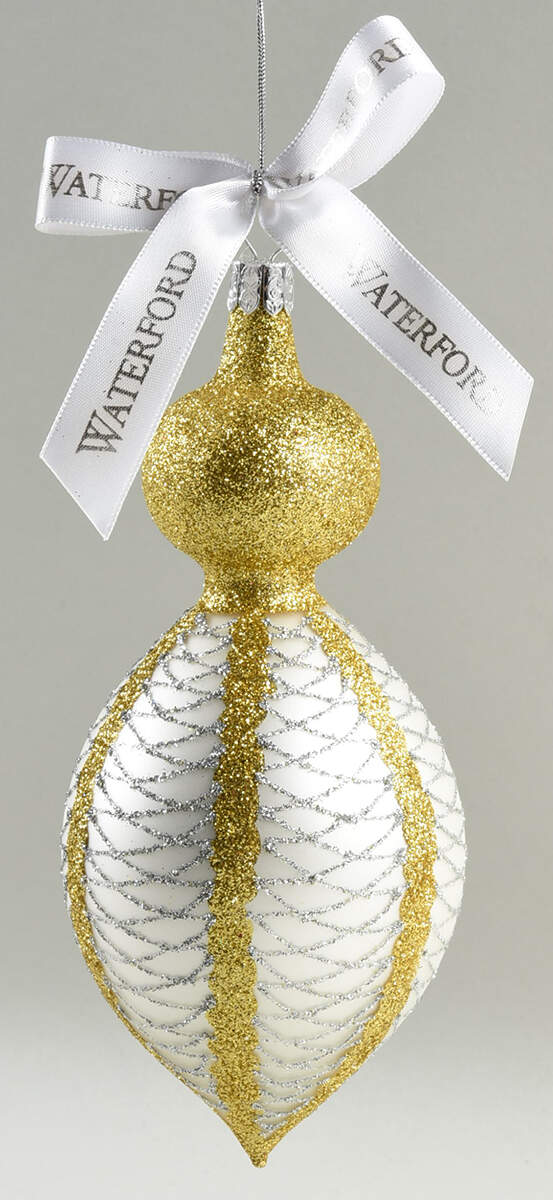 Opulence-Gold, Silver, White, Champagne Double Glitter Onion - Boxed by Waterford Crystal-1