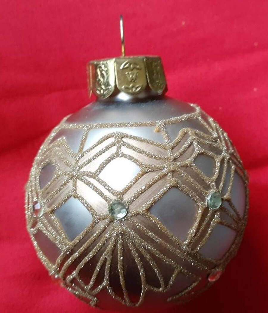 Jewel Tones, Brights, Pastels Silver Lace Ball - Boxed by Waterford Crystal-1