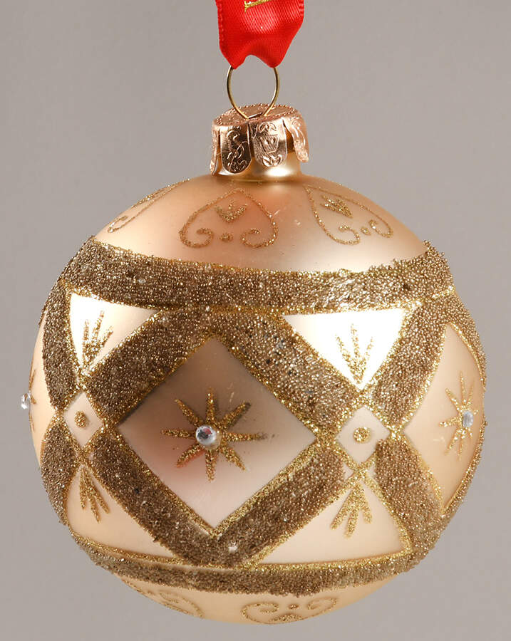 Opulence-Gold, Silver, White, Champagne Antique Elegance Ball - Boxed by Waterford Crystal-1