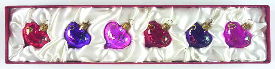 Jewel Tones, Brights, Pastels Hearts (Set Of 6) - Boxed by Waterford Crystal-1
