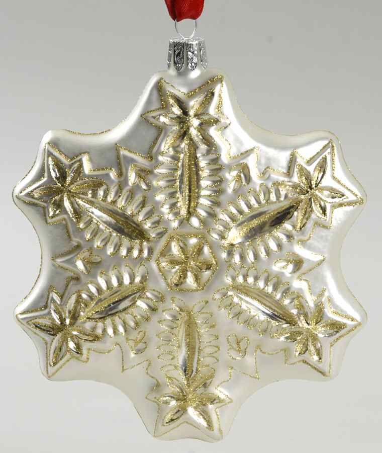 Opulence-Gold, Silver, White, Champagne Wintry Snowflake - No Box by Waterford Crystal-1