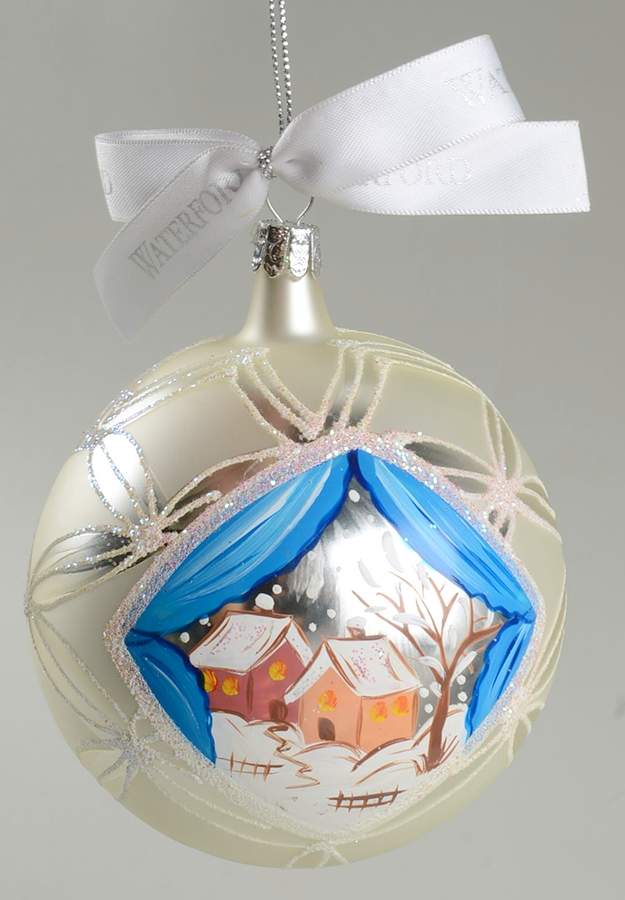 Painted Scenes, Art Winter Wonderland Ball - With Box by Waterford Crystal-1
