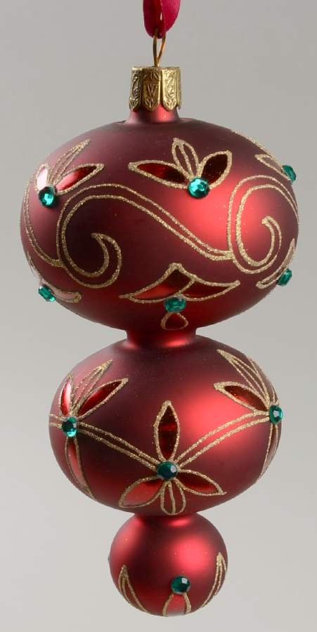 Holiday Heirloom Red, Green, Gold Imperial Triple Spire - Boxed by Waterford Crystal-1
