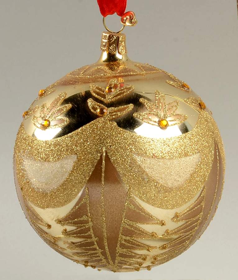 Holiday Heirloom Red, Green, Gold Christmas Spirit-Gold Shiny - No Box 37d by Waterford Crystal-1