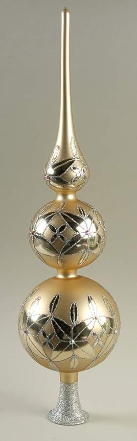 Tree Toppers-Blown Glass Lismore 60th Anniversary - No Box by Waterford Crystal-1