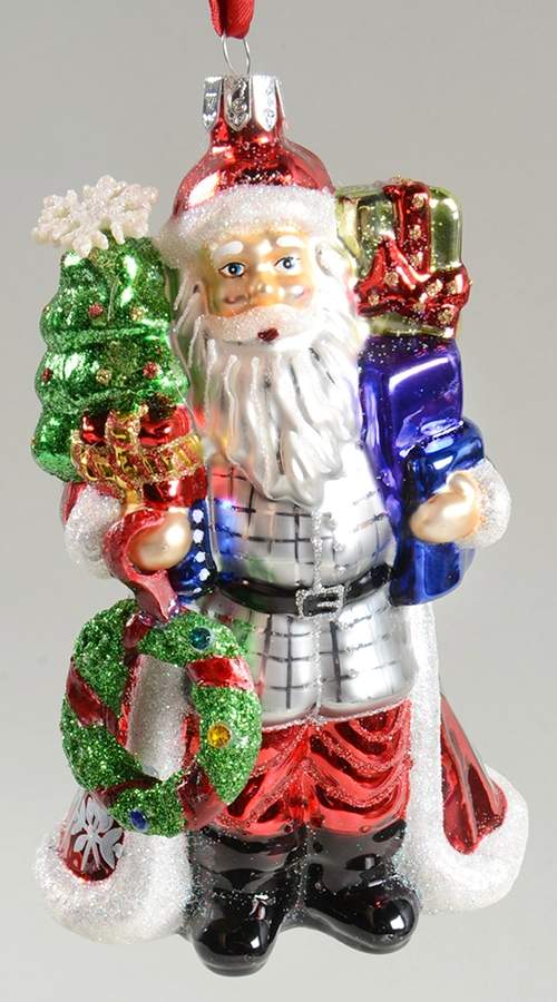 Holiday Heirloom Santa Ornaments Christmas Eve Santa - Boxed by Waterford Crystal-1