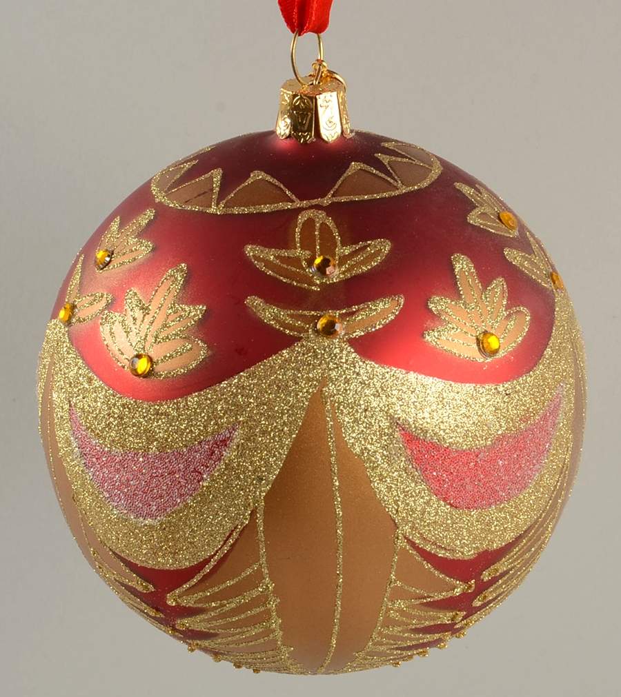 Holiday Heirloom Red, Green, Gold Christmas Spirit-Red - No Box 37a by Waterford Crystal-1