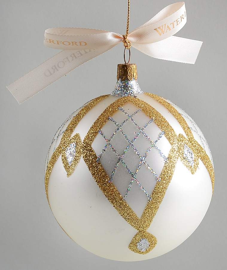 Opulence-Gold, Silver, White, Champagne Avoca Splendor Ball - No Box by Waterford Crystal-1