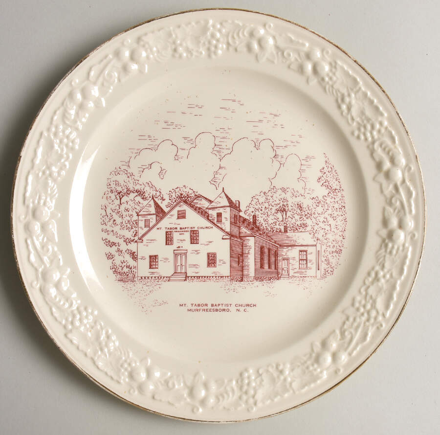 Church Plates Mt. Tabor Baptist Church-Red - No Box by World Wide Art-1