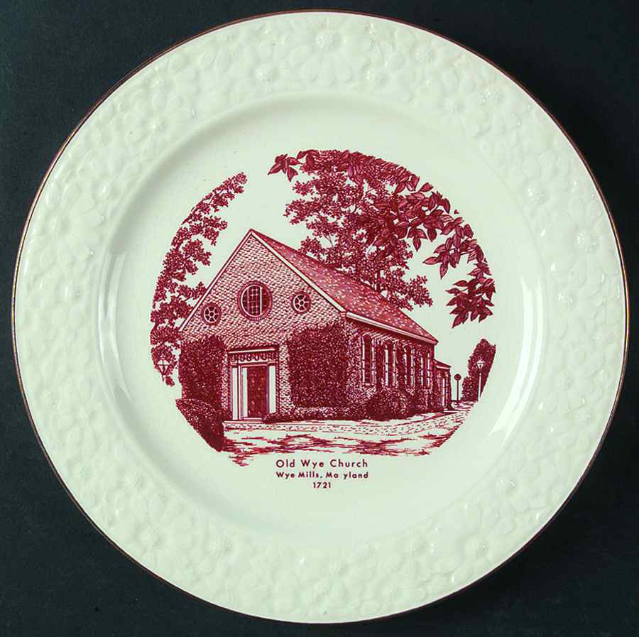Church Plates Old Wye Church-Red - No Box by World Wide Art-1