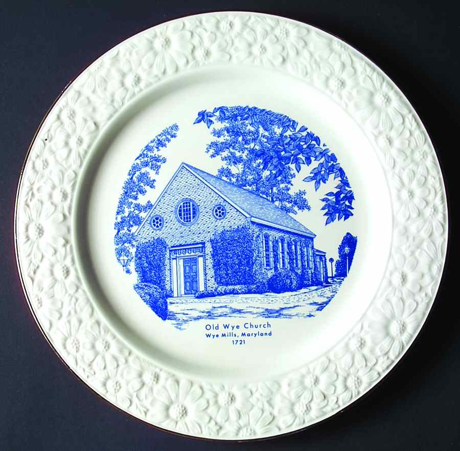 Church Plates Old Wye Church-Blue - No Box by World Wide Art-1