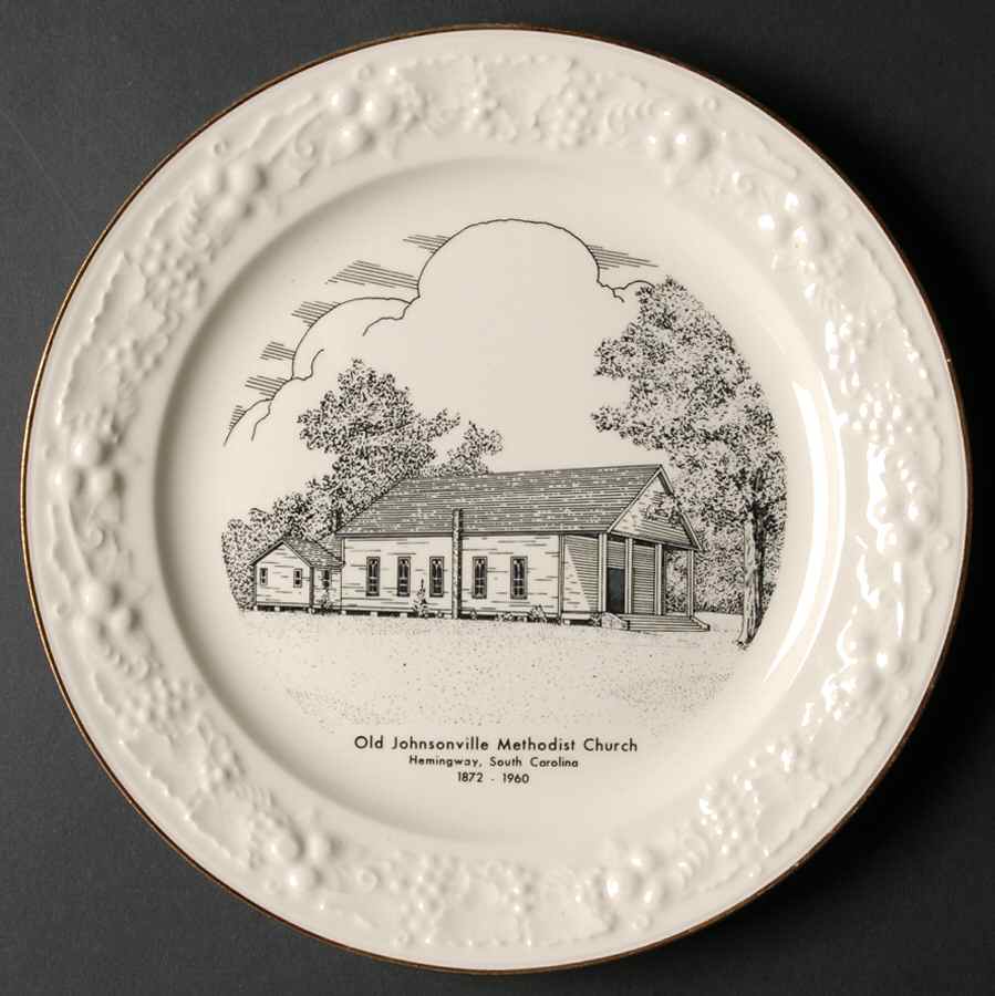 Church Plates Old Johnsonville Methodist - No Box by World Wide Art-1