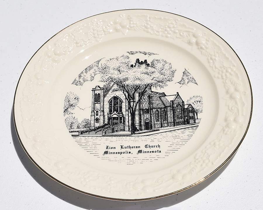 Church Plates Zion Lutheran Church - No Box by World Wide Art-1
