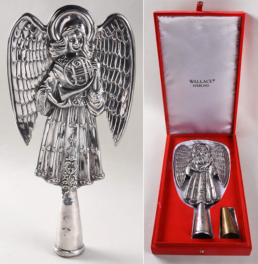 Tree Top Ornament Angel Tree Topper - With Box by Wallace Silver-1