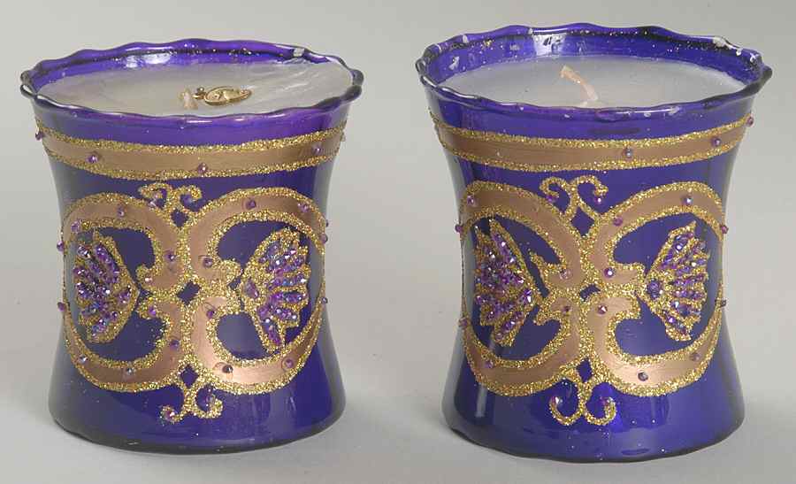 Holiday Heirloom Candleholders Maharaja Purple Votives(Set/2) - Boxed by Waterford Crystal-1