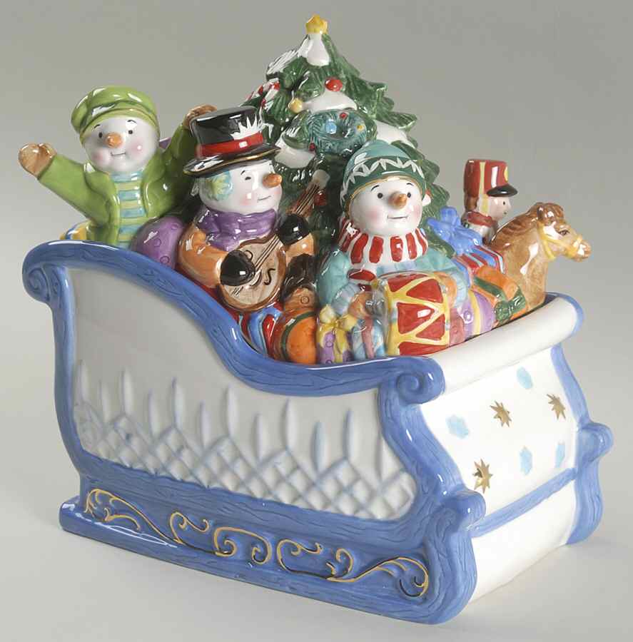 Holiday Heirloom Giftware Snow Village Trio Candy Jar - Boxed by Waterford China-1