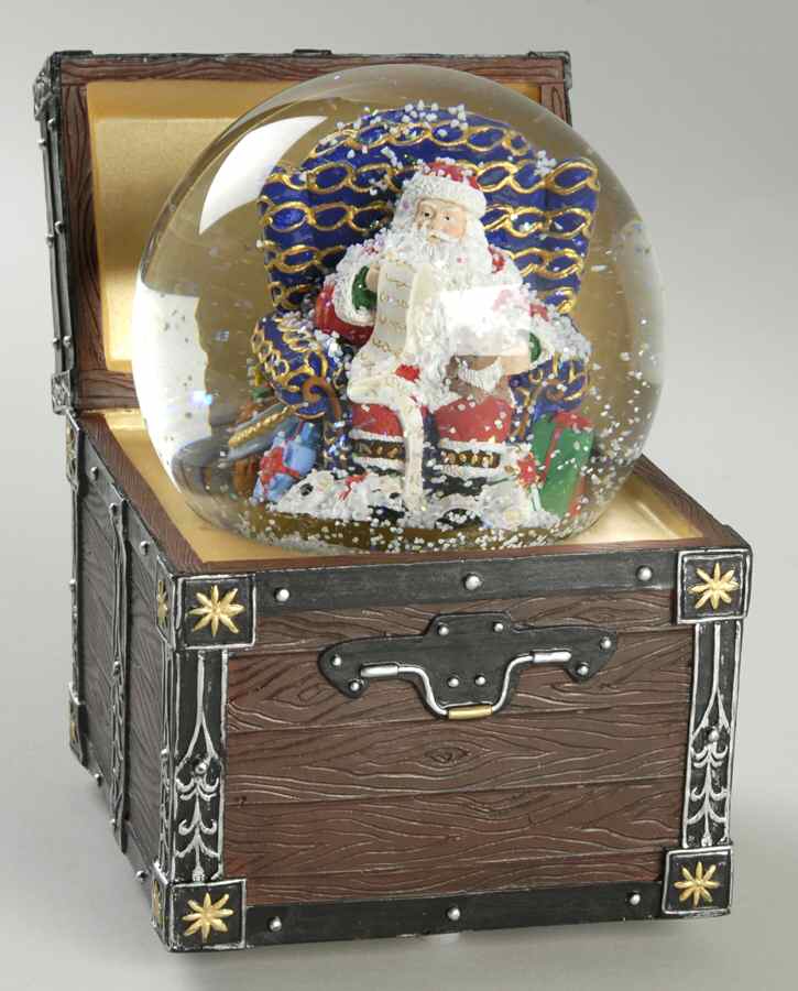 Holiday Heirloom Giftware Santa In Armchair Snowglobe - Boxed by Waterford China-1